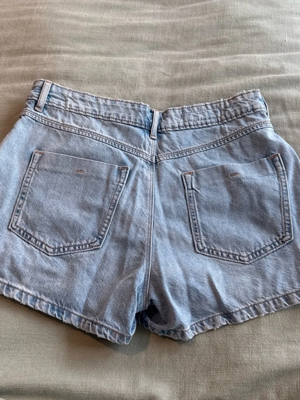 Zara skort like new. Light Wash Denim Skort Shorts - Light Blue